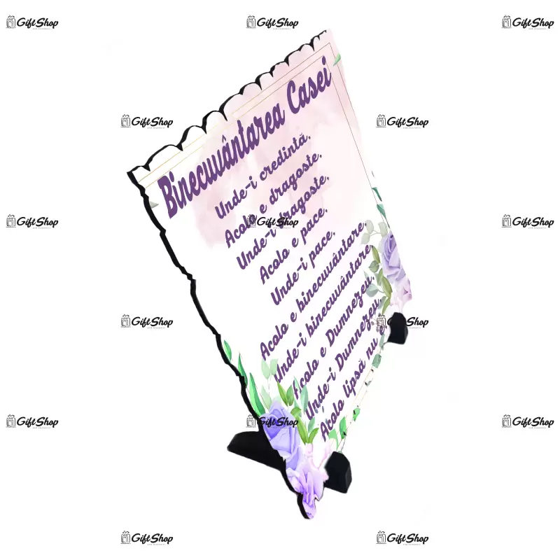 Binecuvantarea casei, placheta cu mesaj b